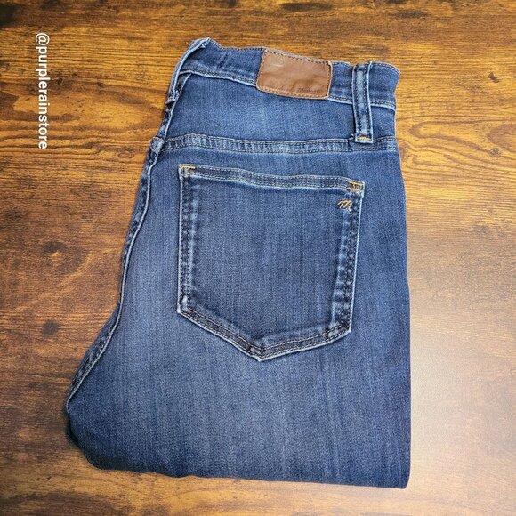 Madewell Jeans 26 Skinny 10" High Rise Woodland Wash Stretch Tummy Control Denim - Picture 3 of 12